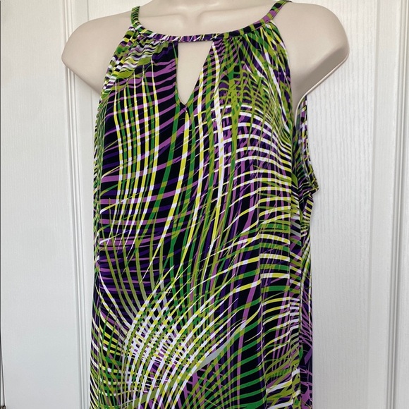Worthington Women's Multicolor Abstract Sleeveless Top - Picture 3 of 8